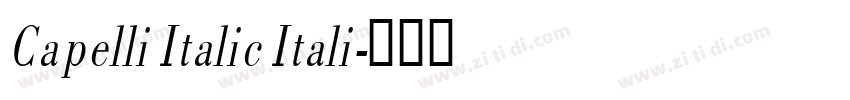 Capelli Italic Itali字体转换